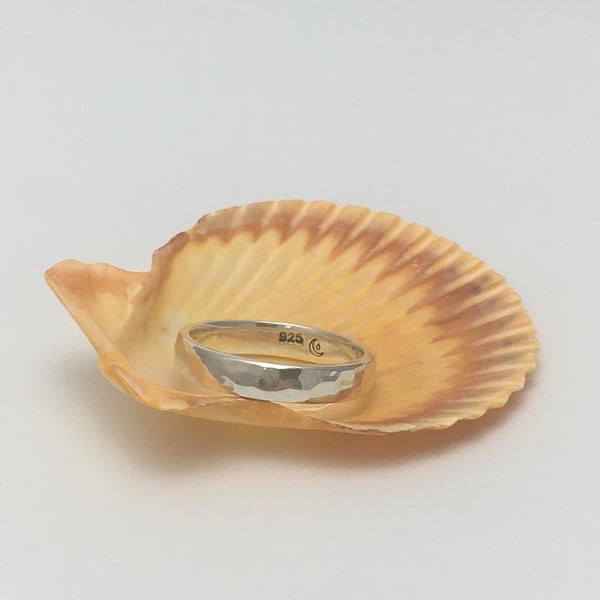 Image of Hammer Finish / Stackable / Sterling Silver 