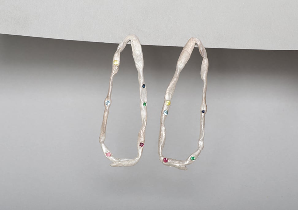 Image of Hoop colori earrings