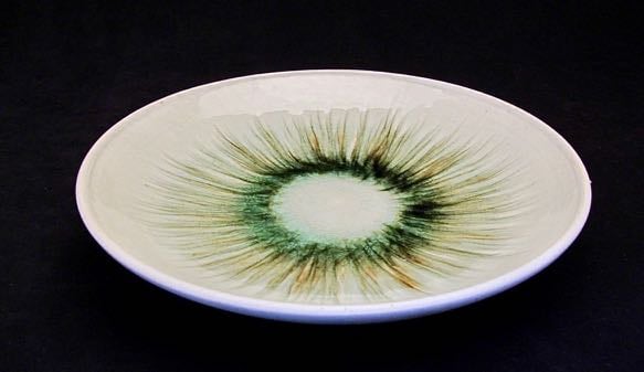 Glassy green eye platter