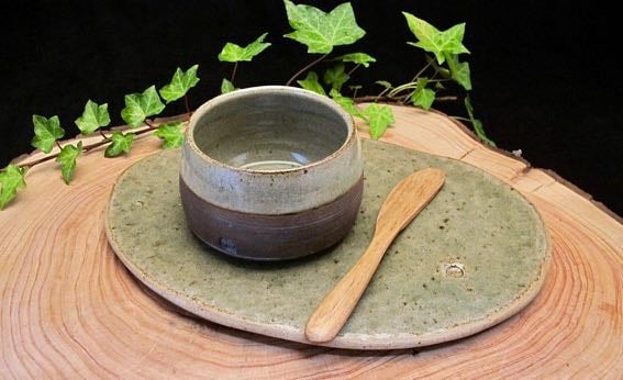 Platter and dip bowl