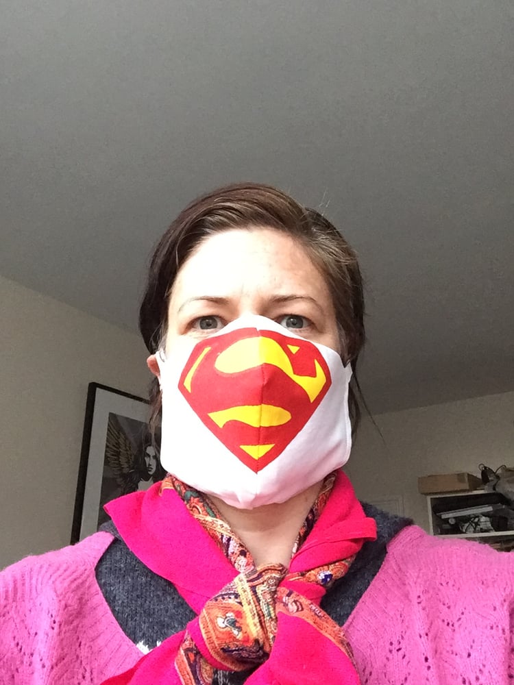 Image of Superhero cotton face mask