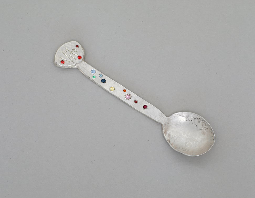 Image of Teaspoon diamond and silver