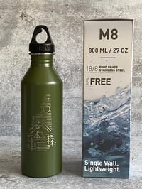 Image 2 of Camping logo - Army Green - 25 oz Single Wall Narrow Mouth Bottle