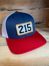 215 Blue+Red trucker hat