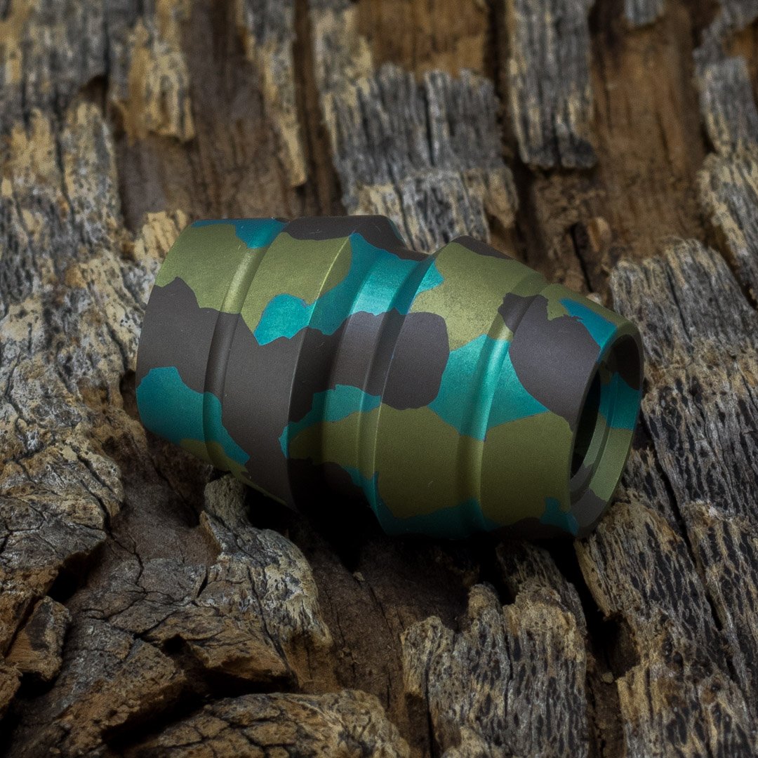 Image of Raptor Green Camo Ti Bead