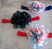 Image of 4 Inch Chiffon puff 4th of july headbands 