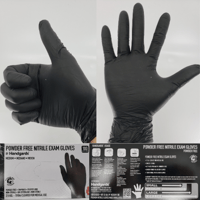 Black Examgards Powder Free Nitrile Exam Gloves - Box of 100