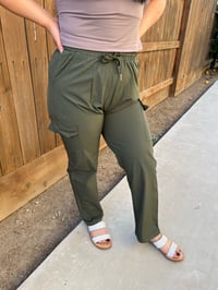 Image 2 of Emerald green cargo pants (High waist) 