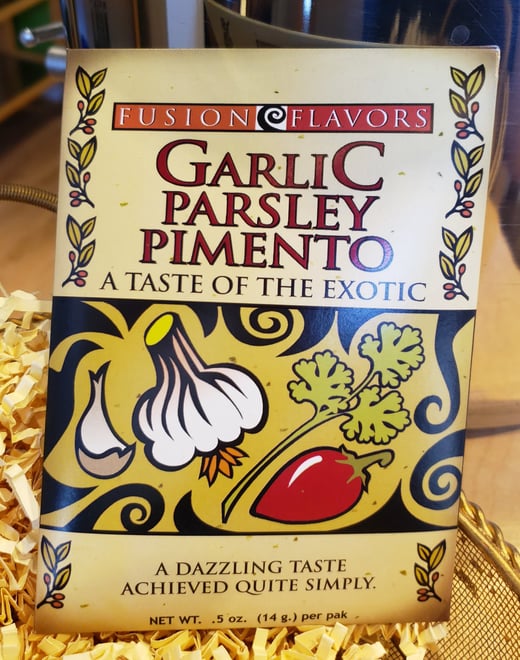 Garlic Parsley Pimento Olive Oil Dip from Fusion Flavors