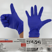 Sysco High Performance Nitrile Industrial Grade Glove FDA 177.2600 Compliant for Food - Box of 100