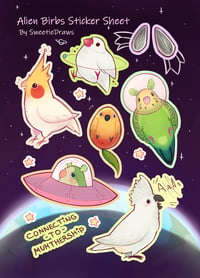 Image 1 of Alien Birbs Sticker Sheet