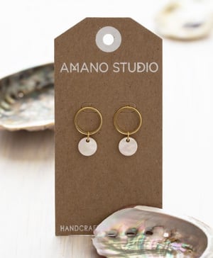 Image of Amano Mother of Pearl Playa Stud Earrings