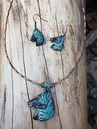 Image 2 of Turquoise Horse Necklace Set