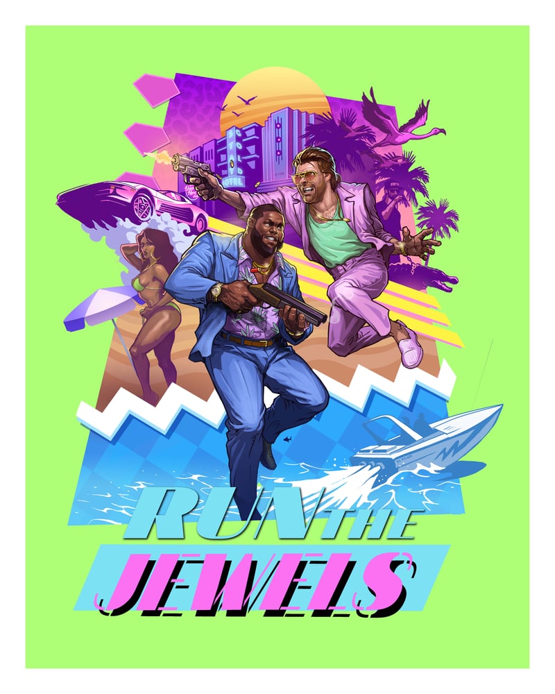 Image of Vice City rtj test print