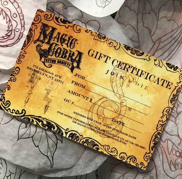 Image of Gift certificate 
