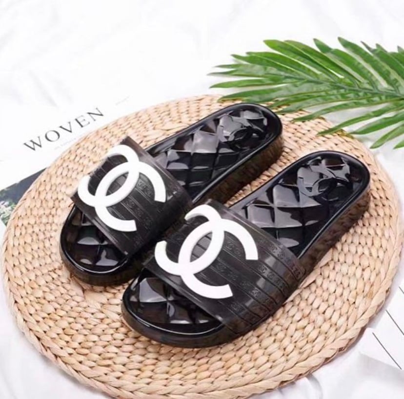 jelly chanel slides