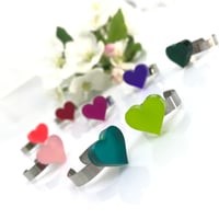 Image 2 of Prstýnek srdíčko barevné 