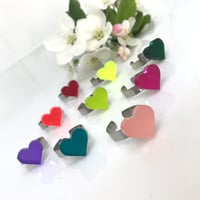 Image 3 of Prstýnek srdíčko barevné 