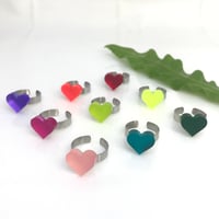 Image 4 of Prstýnek srdíčko barevné 