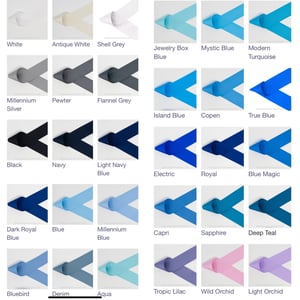 Image of FULL COLOR CHART- you choose bow size & color