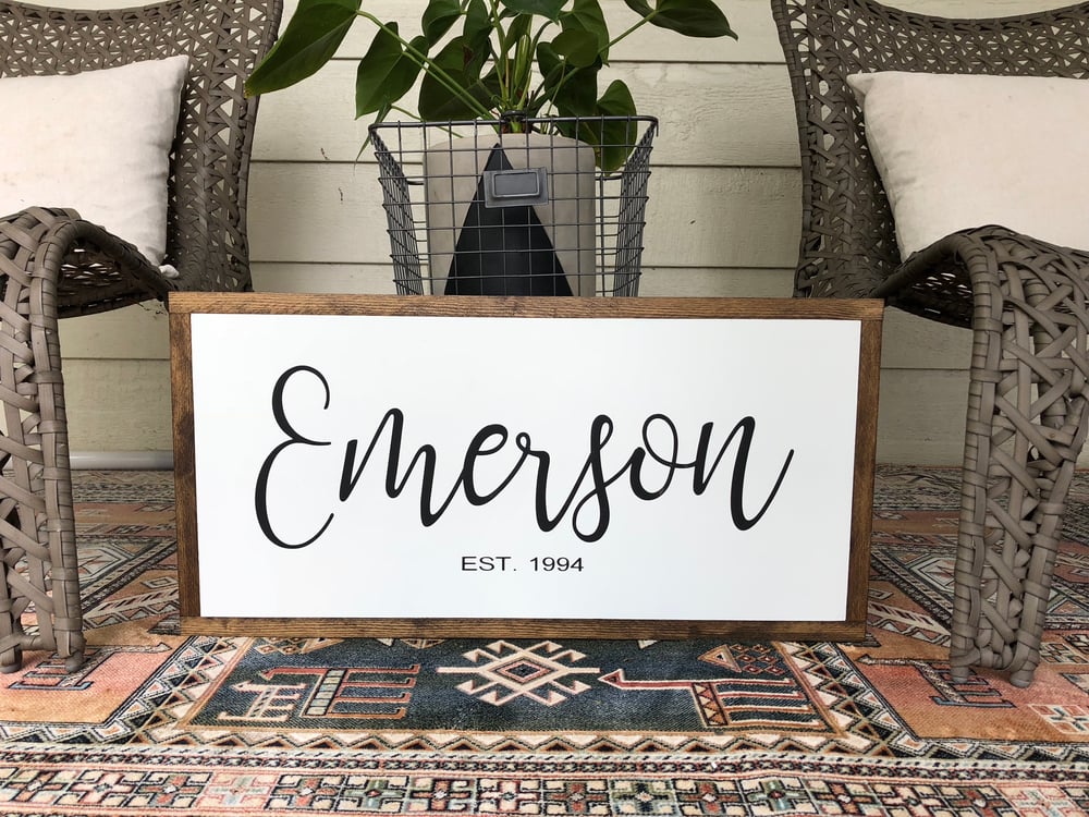 Image of Custom Family EST. Sign