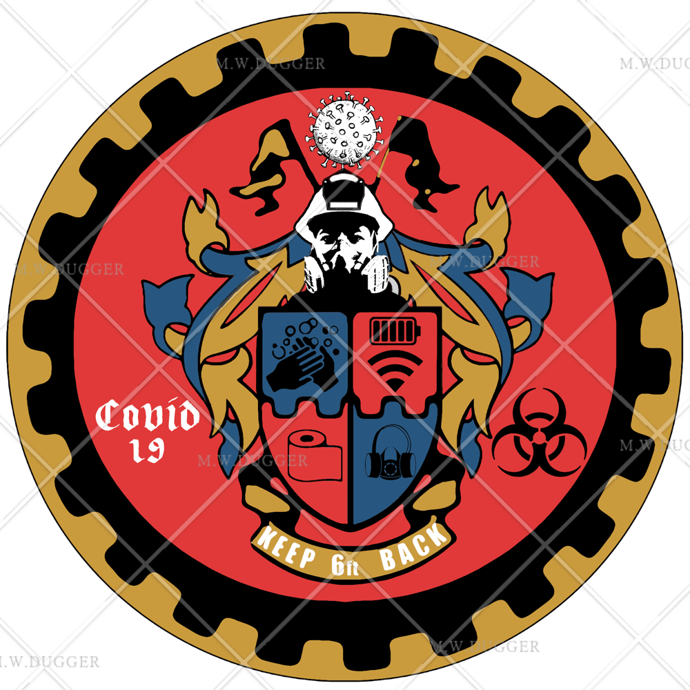 Dual Respirator Shield Sticker