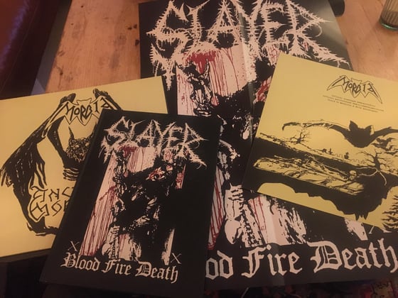 Image of Slayer Mag w/ Morbid 12’’ And poster
