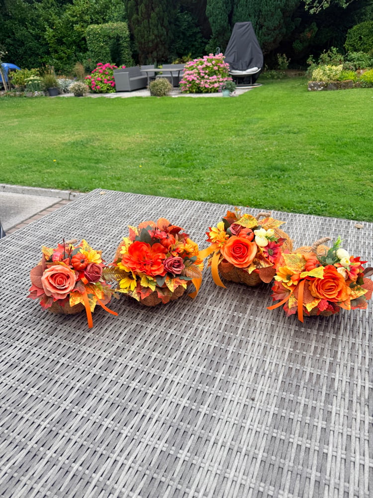 Image of Raffia Pumpkins 
