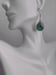 Image of SINGLE TEARDROP GREEN GEMSTONE EARRINGS
