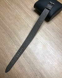 Image 2 of Moss Green/Gray Lizard tapered one-piece watch strap 