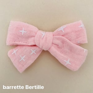 Image of Barrette & bloomer double gaze de coton rose & blanc