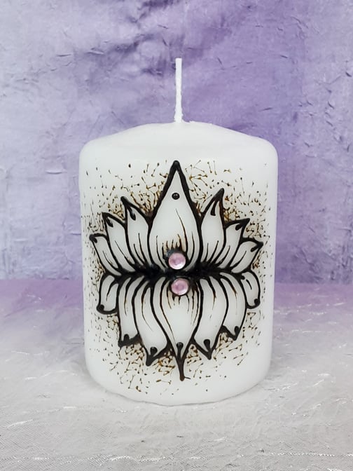 Image of 3 x 4 Double Lotus Henna Candle