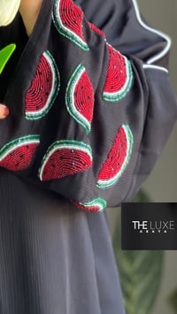 Image 2 of The Watermelon Abaya (quad M preorder)