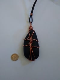 Image 3 of Non-Elite Shungite Pendant Necklaces On Leather or Corded Necklaces