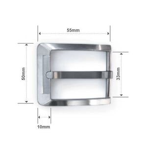 Image of Titanium Buckle 33mm | Handcrafted bridle leather strap | BROWN