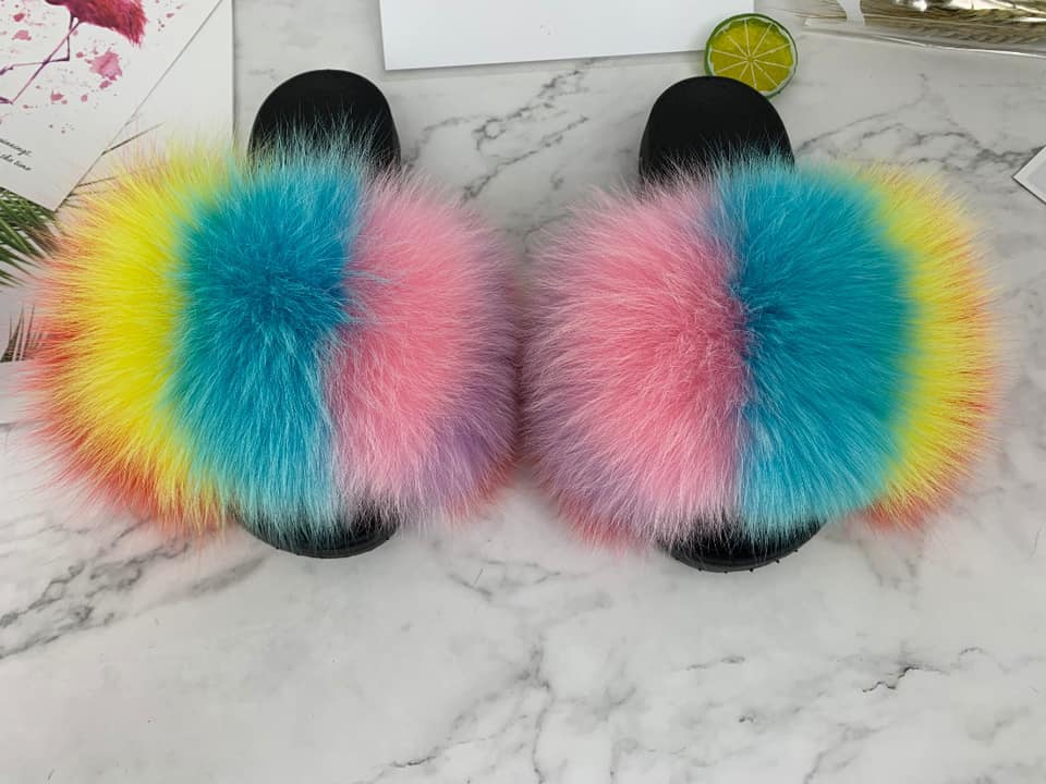 colorful fluffy slides