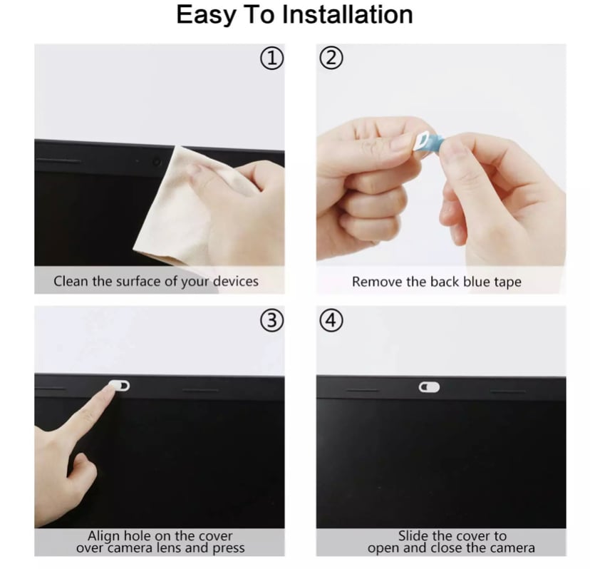 Image of Webcam Cover Slider Laptop Camera Cover Slide Blocker for Computer Tablet Phone MacBook