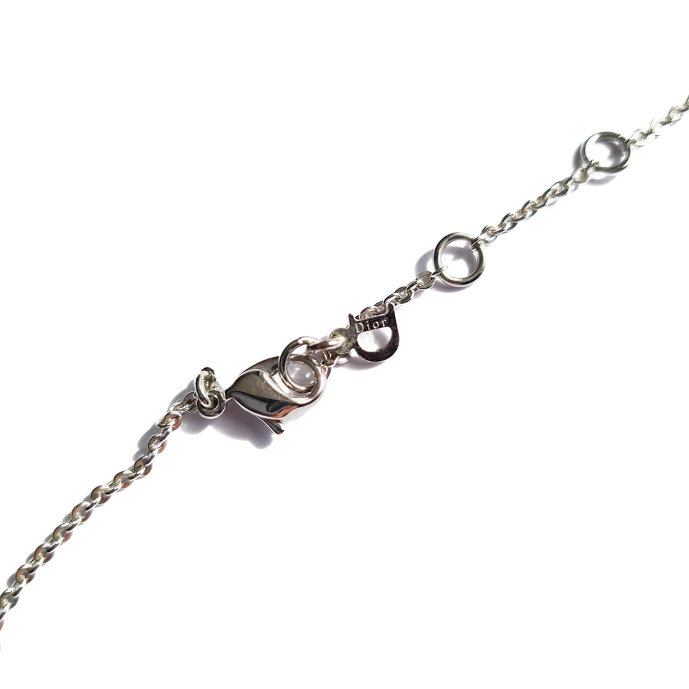 Image of Dior Silver & Crystal Logo Choker