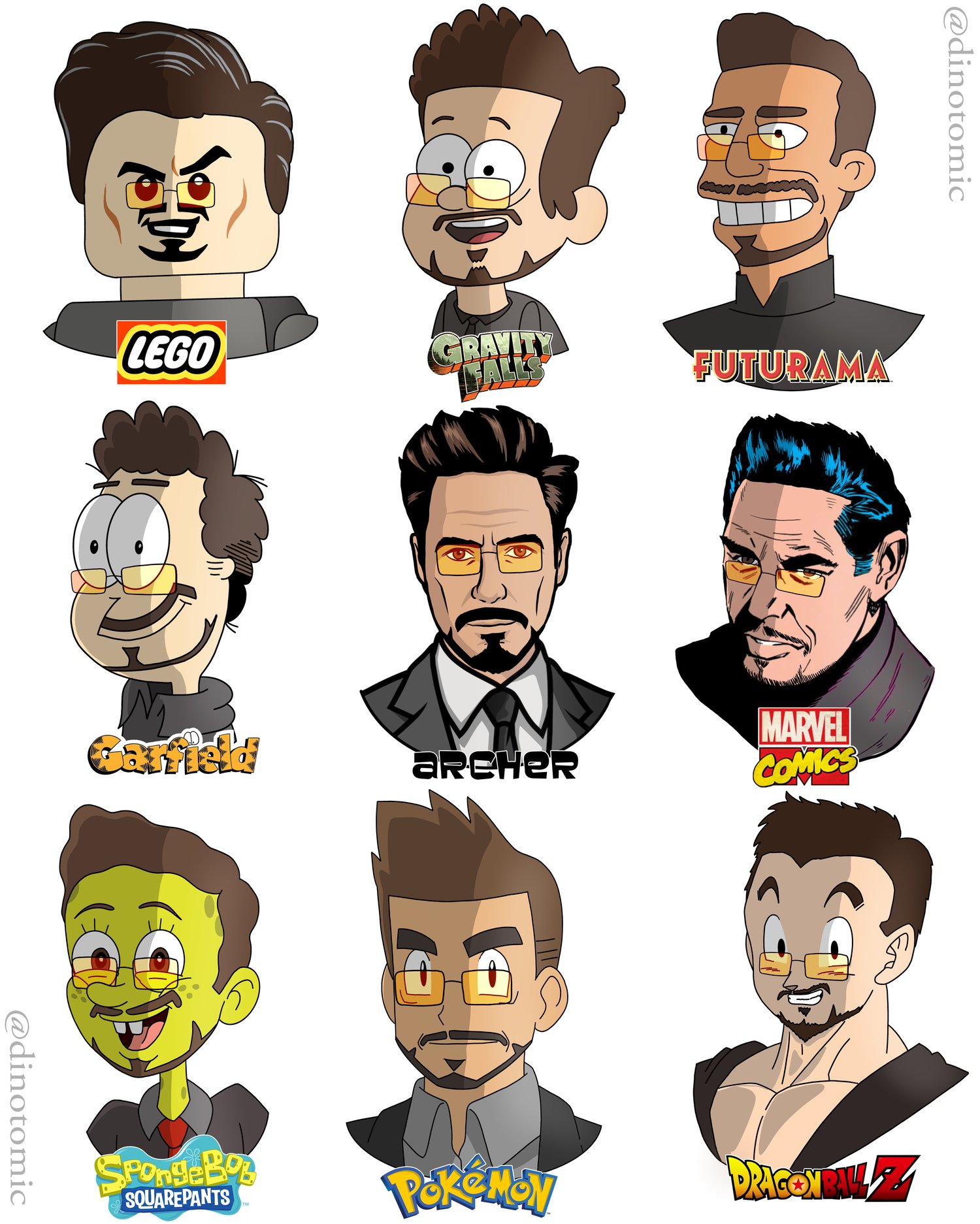 Image of #192 Iron Man in many styles 