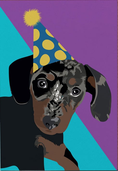 Image of Party Dachshund Card