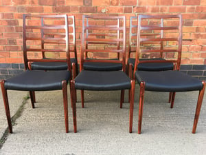 6 Niels Möller rosewood dining chairs