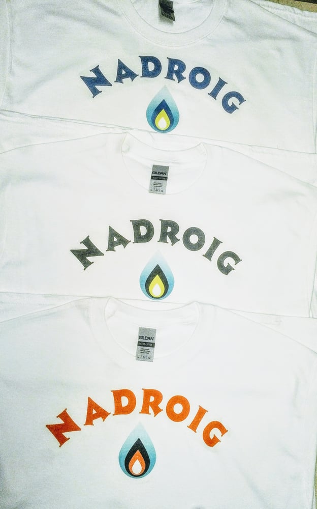 Image of NaDroig T-Shirts (White) Fire & Water