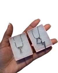 Image 4 of Medium Initial Necklace