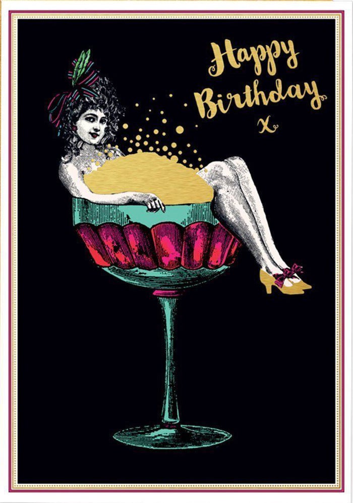 Image of Champagne Birthday Card