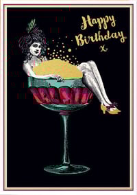 Champagne Birthday Card