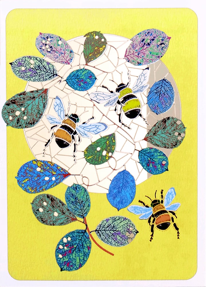 Image of Bees Paper Cut Card