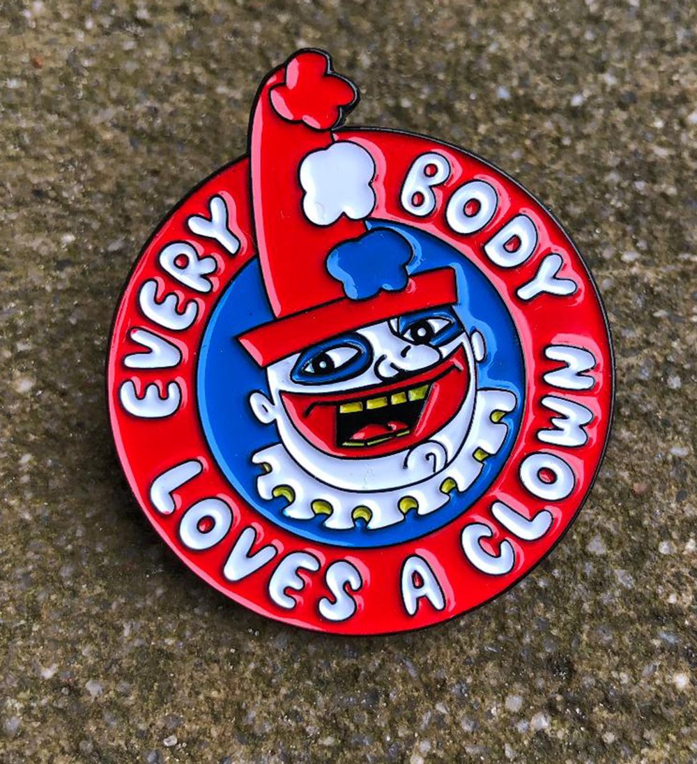 "Everybody Loves a Clown" John Wayne Gacy/Pogo 1.75" Enamel Pin