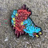 Image 1 of "It's What's Inside That Counts" Zombie Heart 1.75" Enamel Pin