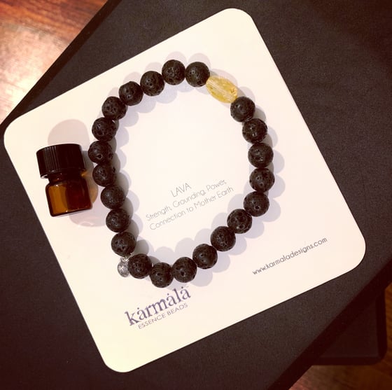 Image of Lava diffuser bracelet with essential oil vial
