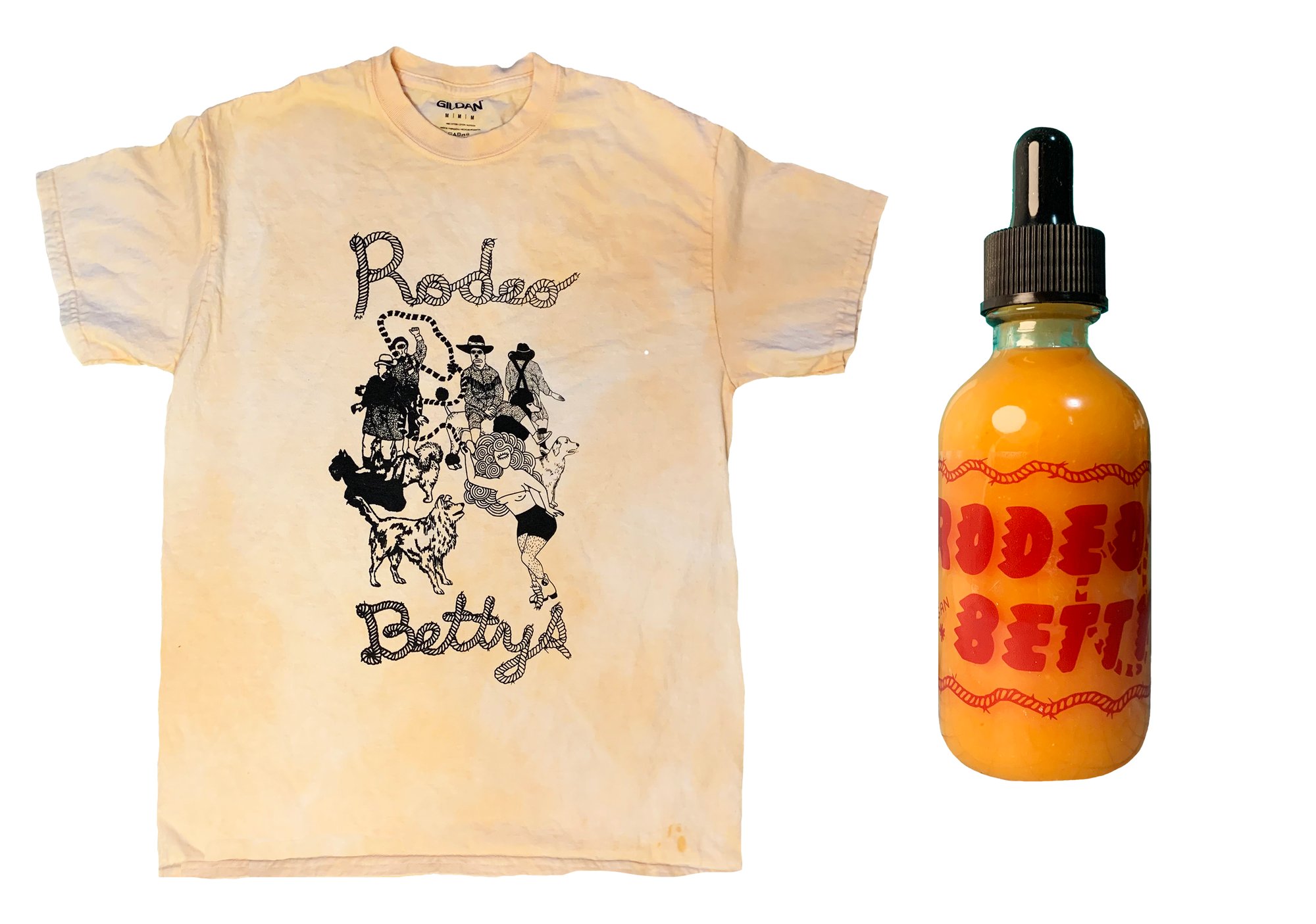 Image of rodeo betty's shirt + hot sauce